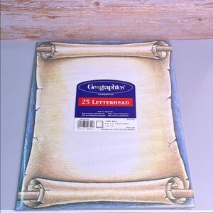 Geographics Scroll Design Letterhead 25 sheets